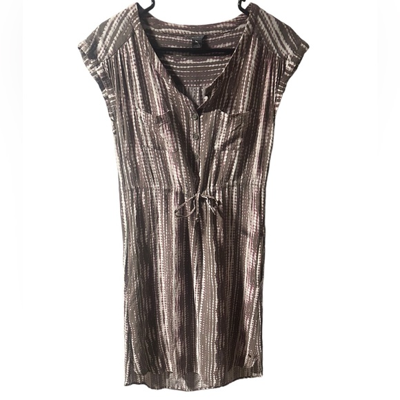 Eddie Bauer cap sleeve mid length tie waist dress size petite 2 EUC - Picture 1 of 4